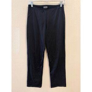 PEZZI Womens Black Elastic Waist Straight Leg Pants Made USA Size M